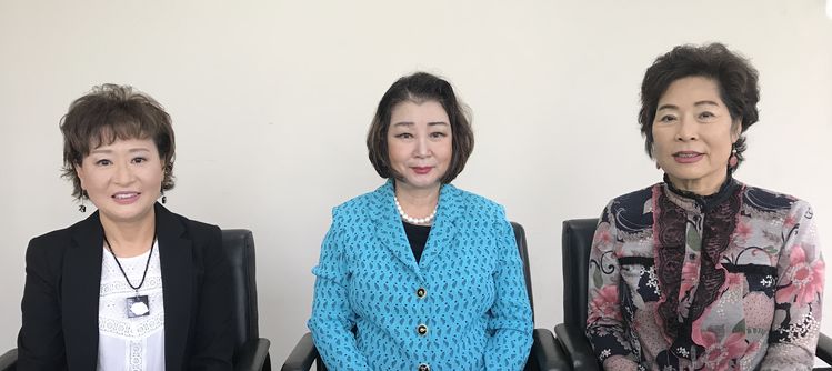 오는 27일 은퇴세미나를 주최하는 글로벌 한인여성상공인협회 임원진들. 왼쪽부터 올리비아 민 사무총장, 권 총회장, 아이리스 이 부회장.