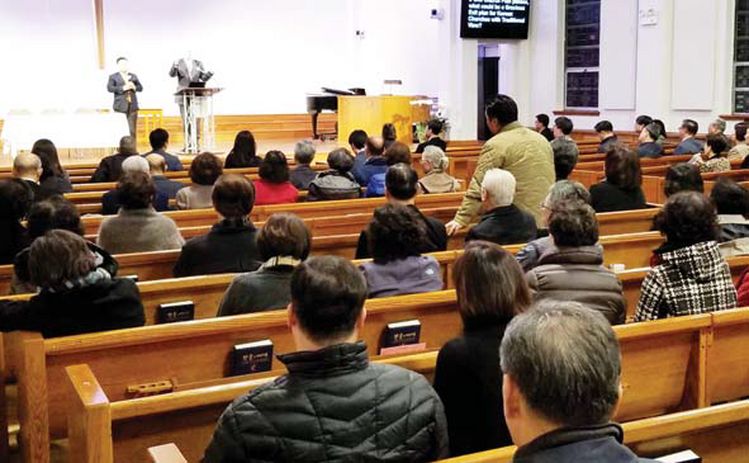 UMC 특별총회를 앞두고 뉴욕연회 한인코커스가 지난 3일 후러싱 제일교회에서 열렸다. 이날 평신도들도 대거 참여해 총회에 대한 높은 관심을 보였다. [사진 후러싱 제일교회]