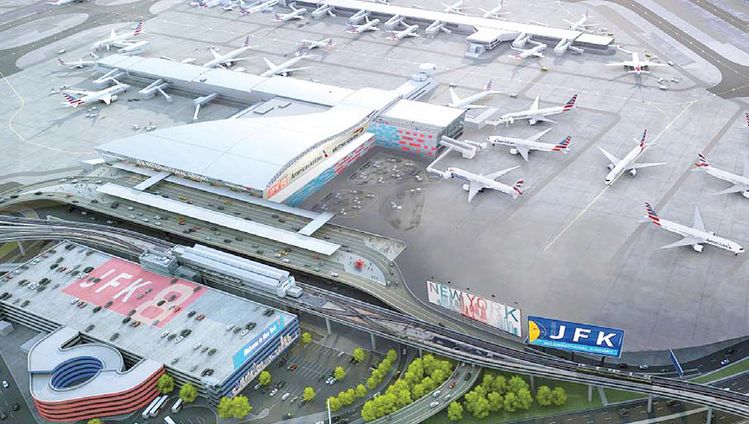 JFK 국제공항 터미널8 개보수 후의 모습 조감도. [사진 뉴욕주지사실]