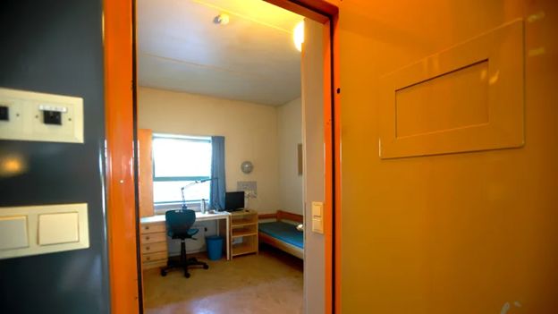 The interior of a Norwegian prison cell looks more like a small apartment in comparison to American prison cells.   Source: Associated Press