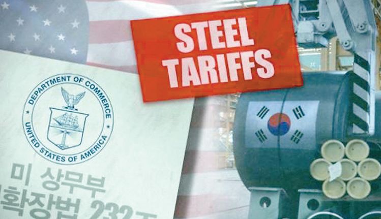 관세 정책으로 큰 피해를 본 철강업계가 관세 폐지를 촉구하고 있다. (CG) [연합]