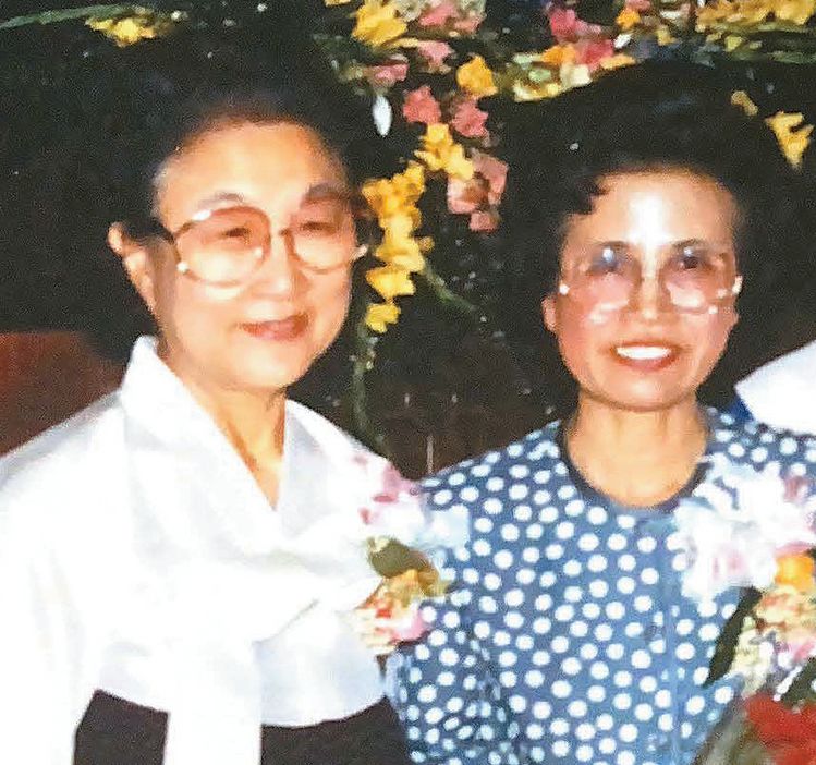 1983년 LA를 방문한 이태영 박사와 함께. 내 인생에 가장 큰 영향을 미친 분이다. [유분자 이사장 제공]