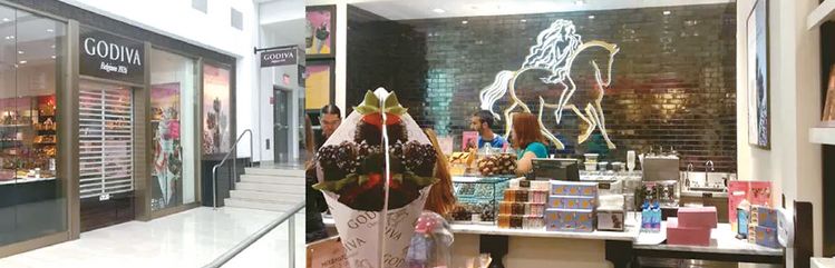 글렌데일 고디바 초콜릿 매장. [고디바 웹사이트 캡처]