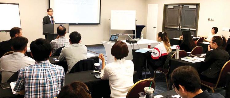 한국농수산식품유통공사(aT센터) 주최로 지난 23~24일 양일간 뉴저지주 포트리의 더블트리힐튼호텔에서 열린 해외공급자 검증프로그램 QI교육 세미나의 모습. [사진 aT센터]