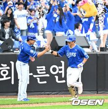 김태훈 플레이오프 홈런 세리머니