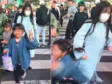도쿄서 사진 찍는 아이 '퍽'…조회수 1000만 '어깨빵 女' 논란 