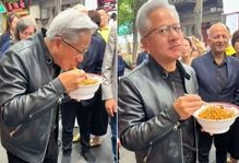젠슨 황 “맛있다” 선 채로 폭풍흡입…대박난 국숫집, 다음날 한일