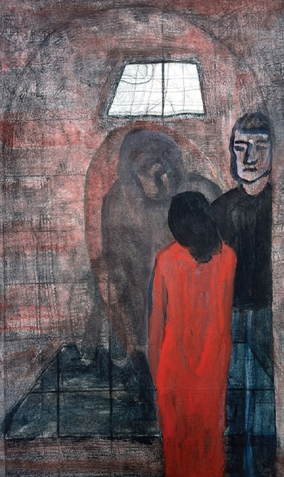 sooim lee, silent 1, 2025, monoprint, 9 x 6 inches