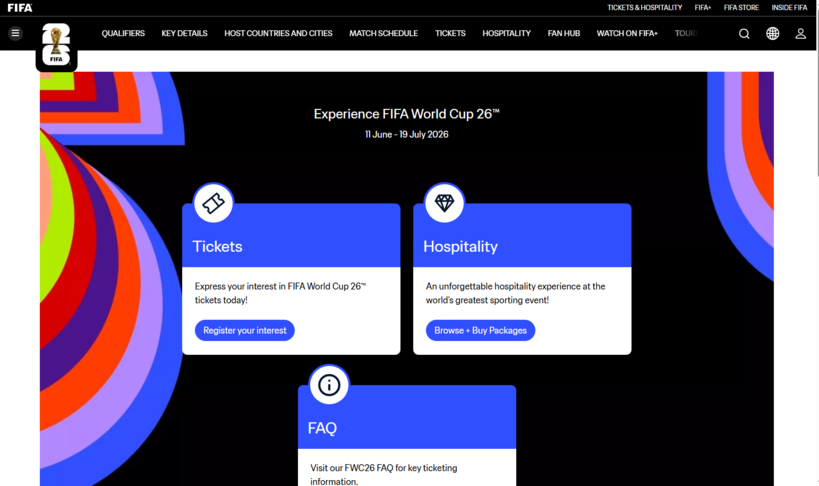 FIFA 공식 웹사이트 캡쳐