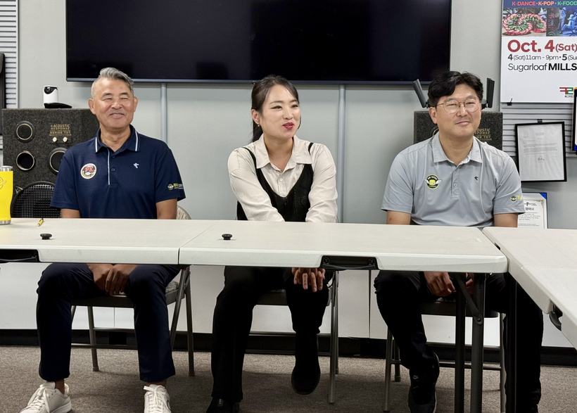 (왼쪽부터) 트로이 표 WNB 공동대표, 정지선 셰프, 박은성 부사장. 박은성 부사장과 정 셰프는 같은 요리학교 선후배 사이다. 