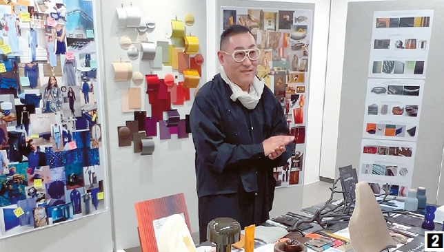 컬러·소재 등을 연구하는 CMF스튜디오를 소개하는 준 류 CMF 시니어 매니저.