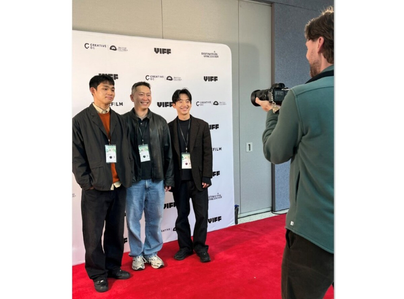 사진=VIFF 센터에서, 왼쪽부터 조유현 배우, 박준호 감독, 김현목 배우.