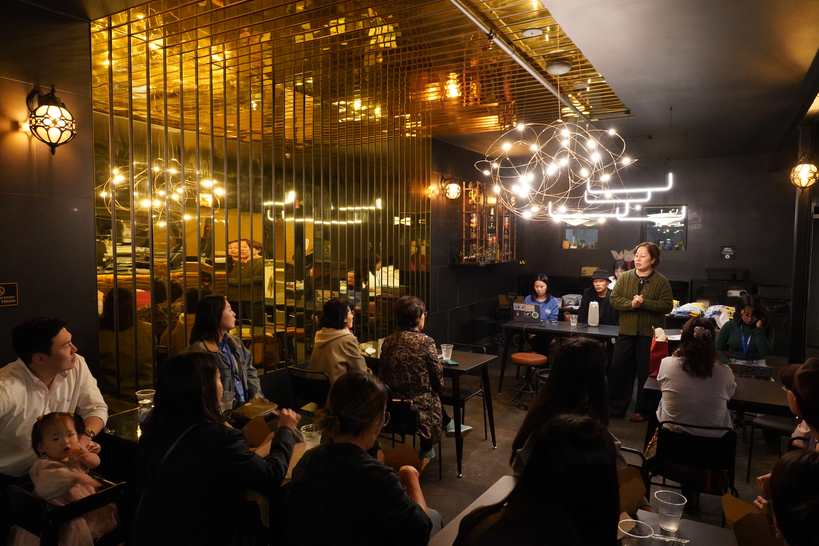 지난 6일 둘루스의 한 카페에서 AAAF가 한인 집단심층면접을 진행하고 있다. 장채원 기자