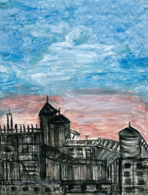 sooim lee, here 18, 2025, monoprint, 10x8 inches