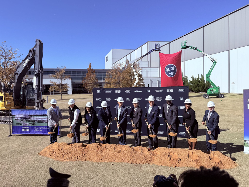 지난 12일 테네시주 멤피스 효성 하이코 공장에서 열린 기공식. [효성하이코 제공]