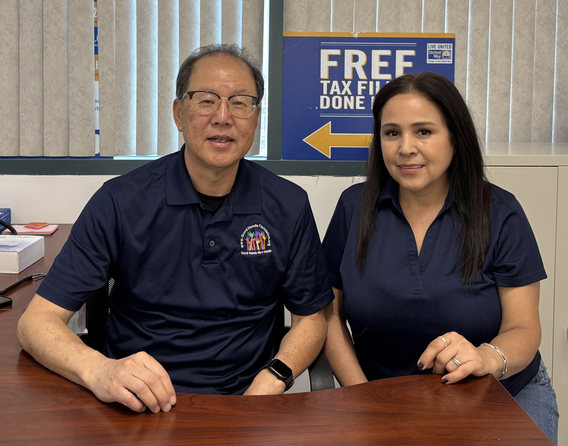 굿핸즈재단의 제임스 조(왼쪽) 대표와 라모나 후타도 카운슬러. [굿핸즈재단 제공] 