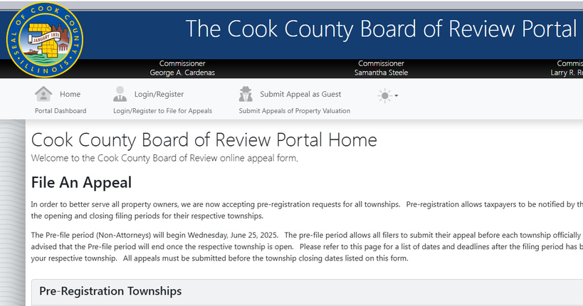[쿡카운티 웹사이트 캡처] 