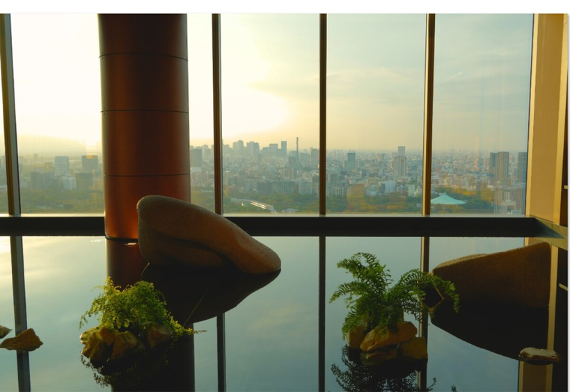 황궁 해자에서 영감을 받은 넓은 수공간