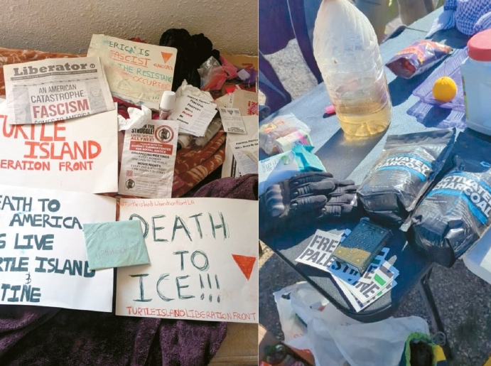 수사기관이 압수한 증거물. [로이터·KTLA캡처] 