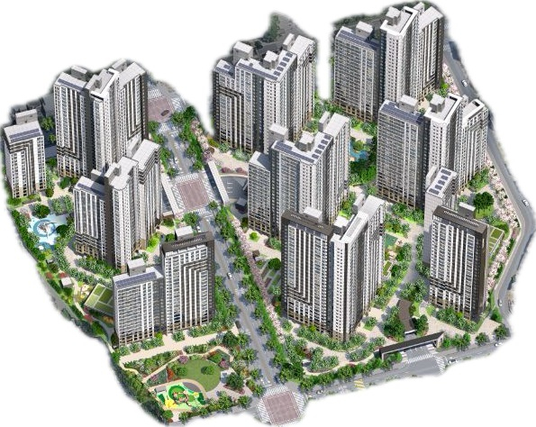 [대전 대흥동2구역 재개발 지역 예상 조감도]