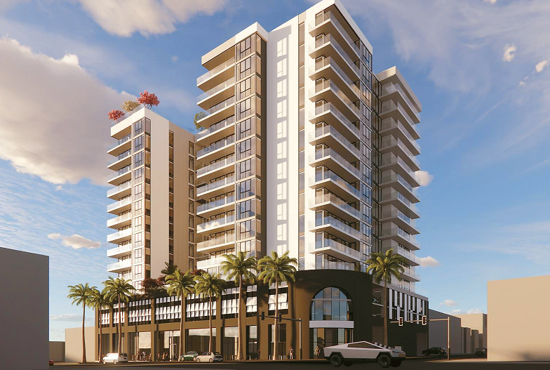 베벌리 그로브에 추진되는 주상복합 개발 확대안 예상도. [업체 제공]