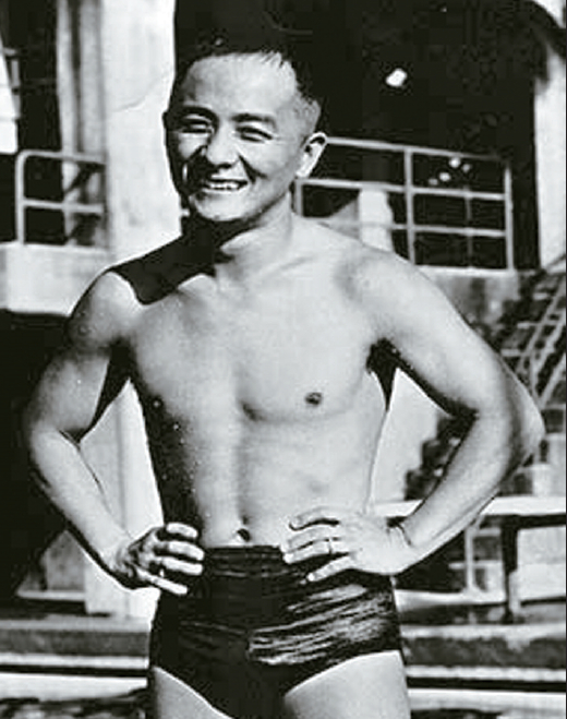 1948년 7월 27일 런던의 엠파이어 수영장에서의 새미 리 박사. [중앙포토]