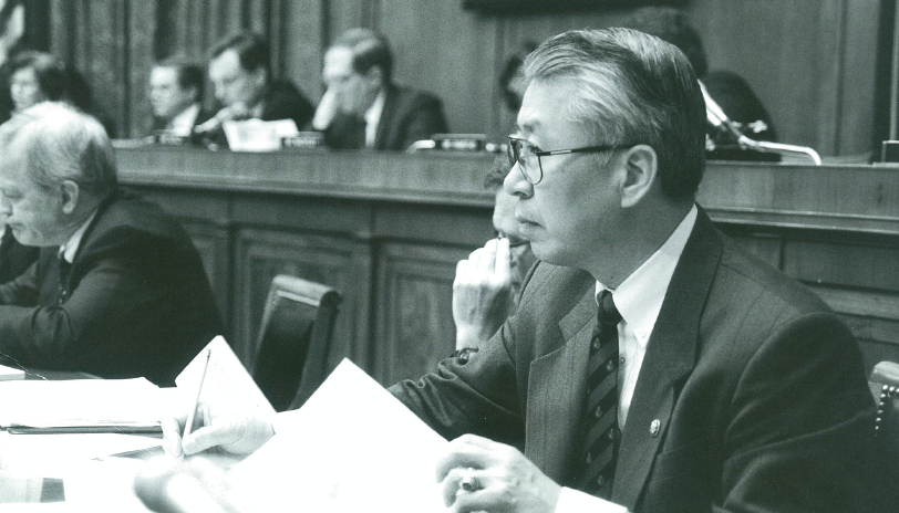 하원의원 재임 시절 자신이 속한 상임위원회 회의에 참석한 김창준 전 의원. [중앙포토]