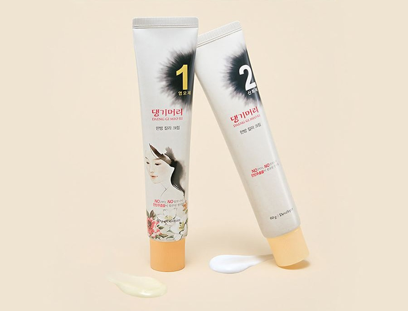 댕기머리 한방 칼라 크림