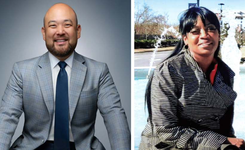 모세 김 변호사(왼쪽), 고 도리스 조던씨.