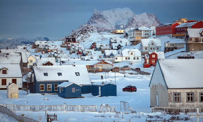 그린란드의 수도 누크의 주택가 전경. [로이터]