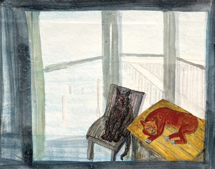 sooim lee, Sharing Breath 33, 2025, monoprint, 7.75 x 9.75 inches.