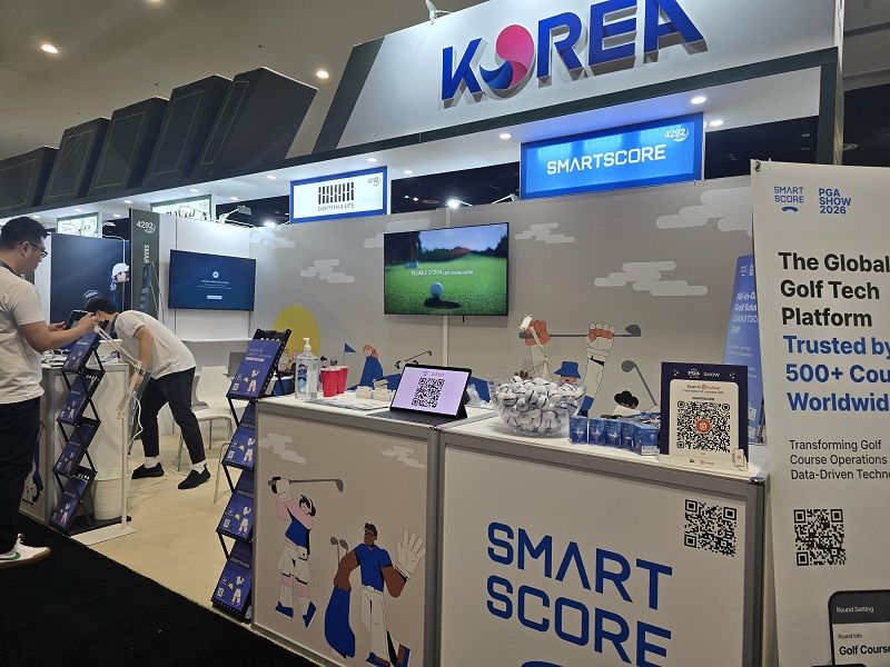 ‘PGA 쇼 2026’ 한국관(Korea Pavilion) 내 마련된 스마트스코어 부스 전경 (사진제공: 스마트스코어)