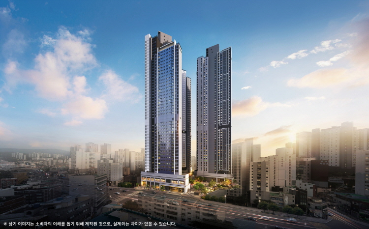 금정산 하늘채 루미엘_노을 투시도