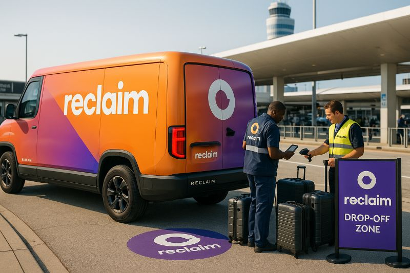 공항 수하물 체크인 카운터로 리클레임이 짐을 배달하는 모습. [홈페이지 캡처]