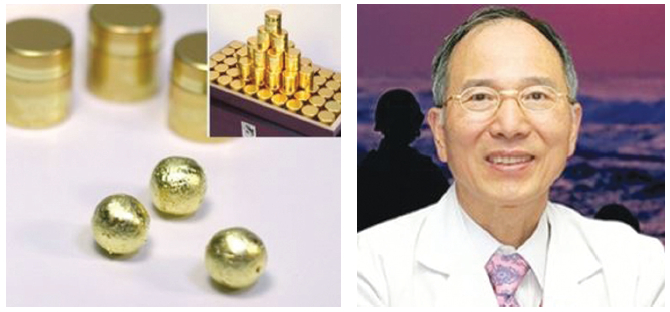 서영수 한의학 박사(오른쪽)와 중풍 치료에 활용되는 성민산삼한방병원의 한방 처방 '금옥단'.