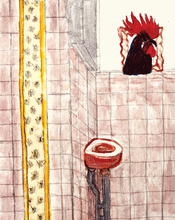 sooim lee, Sharing Breath 13, 2025, monoprint, 10 x 8 inches.