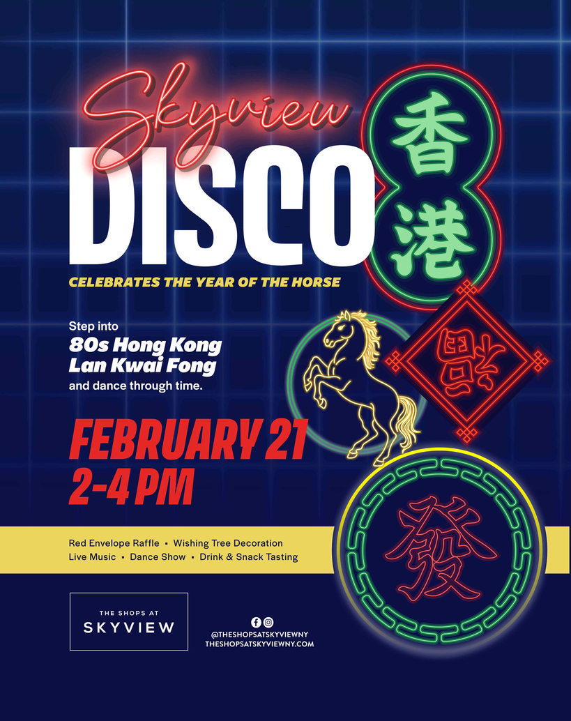 '디스코 스카이뷰' 이벤트 홍보 포스터. [사진 스카이뷰 몰]