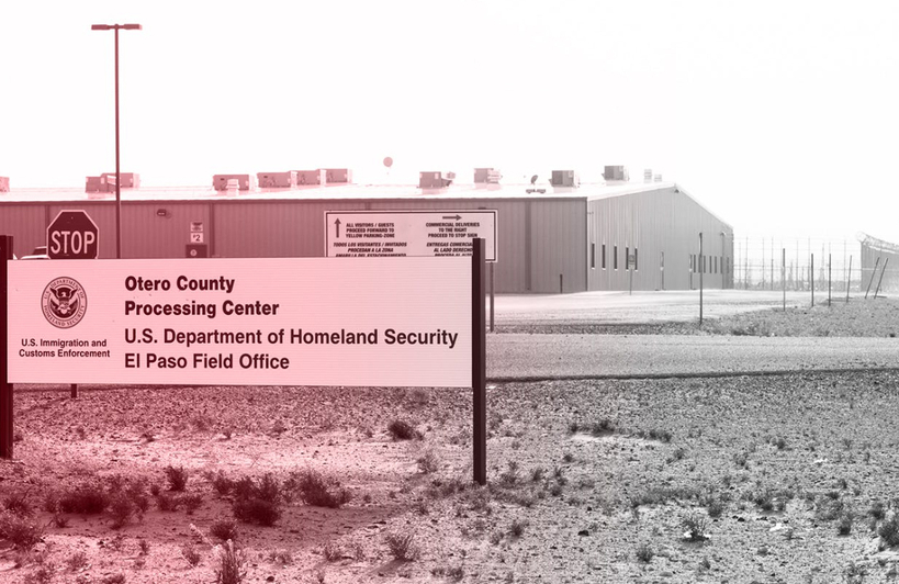 엘패소 ICE 구금 시설.