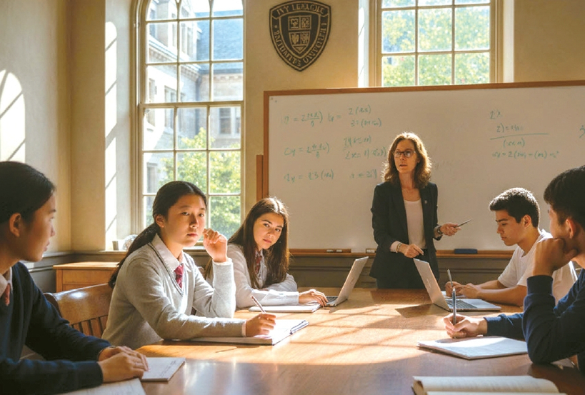 사립대학 및 UC에서 여름에 운영하는 프로그램은 대개 프리칼리지 역할이다. 학점이 인정된다. 한인 여학생이 프리칼리지 프로그램에 참석해 수업을 듣고 있다. [재미나이 생성]