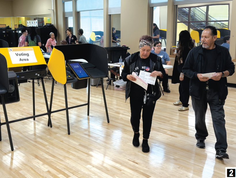 가주 특별선거 당시 LA한인타운 YMCA에 설치된 투표소에서 주민들이 조기 투표를 하고 있다. [김상진 기자, 로이터]