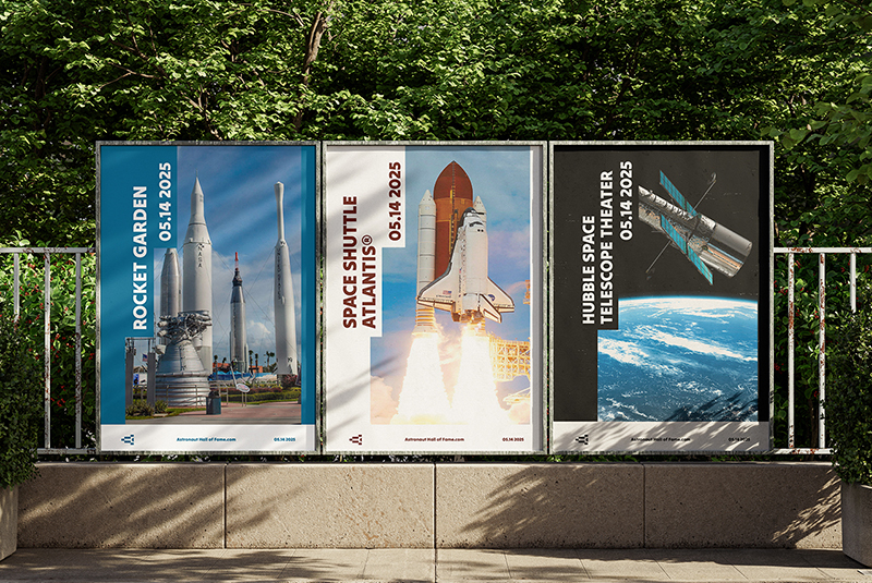 [GDUSA Inhouse, Muse Awards 공모전에 수상한 ‘Astronaut Hall of Fame’ 프로젝트. 정유정 그래픽 디자이너 제공]