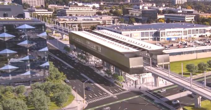 [온타리오 라인 지상부 조감도. Youtube @CityNews 캡처]