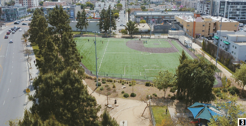 LA 한인타운에 몇 안 되는 녹지 중 하나인 서울국제공원. [제라노 몰리나/LA 타임스, 김상진 기자]