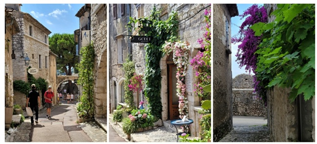 모네가 수십 점의 작품으로 남긴 프랑스 노르망디 에트르타의 '코끼리 절벽'(왼쪽 사진)과 꽃과 돌담이 어우러진 세잔의 고향 엑상프로방스 골목 풍경.