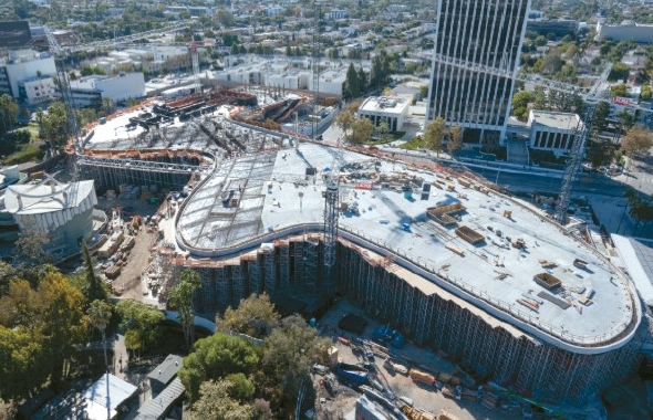 데이비드 게펜 갤러리 건설 현장. [각 웹사이트]
