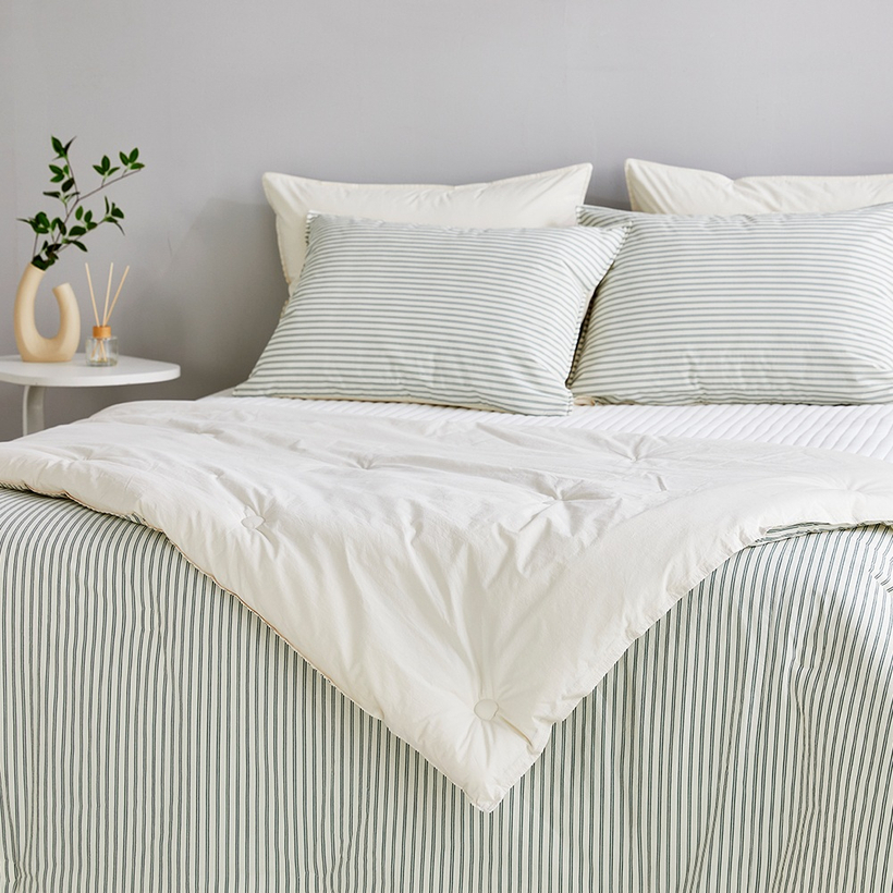 SERO[세로] 60수 고밀도 순면 선염 차렵이불 & 패드 세트