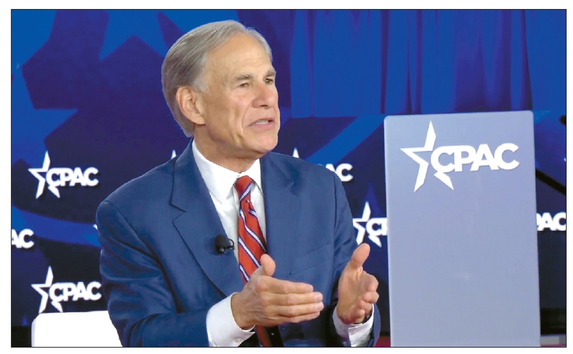 27일 CPAC에서 연사로 나선 그렉 애벗 텍사스 주지사. [CPAC 제공]