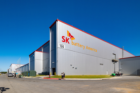 조지아주 잭슨 카운티 커머스시에 위치한 SK온 배터리 제조 공장 'SKBA'(SK Battery America) 전경. SK온 제공
