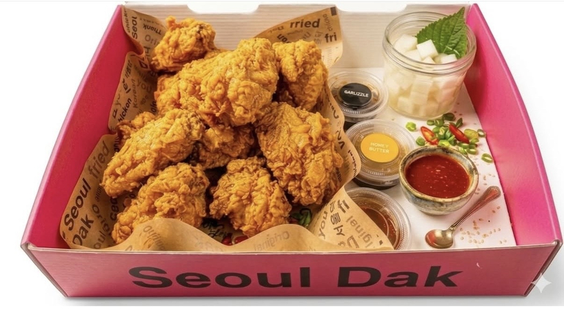 서울닥의 바삭한 프라이드 치킨과 다양한 소스