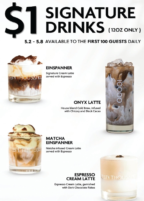 오프닝 기념 1달러 프로모션 안내 포스터